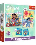 Σετ παζλ και παιχνίδι μνήμης Trefl 2 σε 1 - Happy Lilo&Stitch day / Disney Lilo&Stitch - 1t